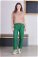 Zulays - Straight Leg Leather Trousers Green