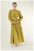 Pleated Dress Mustard - Thumbnail