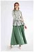 Pleated Tunic Skirt Set Mint - Thumbnail