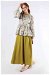 Pleated Tunic Skirt Set Oil Green - Thumbnail