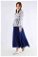 Zulays - Pleated Tunic Skirt Set Saks Blue