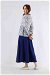 Pleated Tunic Skirt Set Saks Blue - Thumbnail