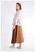Pleated Tunic Skirt Set Tan - Thumbnail