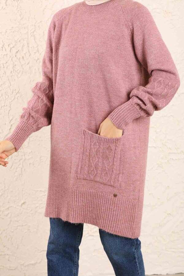 Pocket Sweater Dried Rose