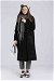 Quilted Pocket Trench Coat Black - Thumbnail