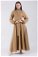 Zulays - Ribbed Detailed Flared Dress Camel