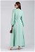 Ribbed Detailed Flared Dress Mint - Thumbnail