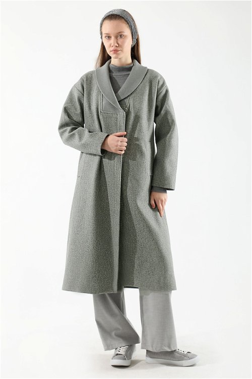 Ribana Collar Cachet Coat Grey