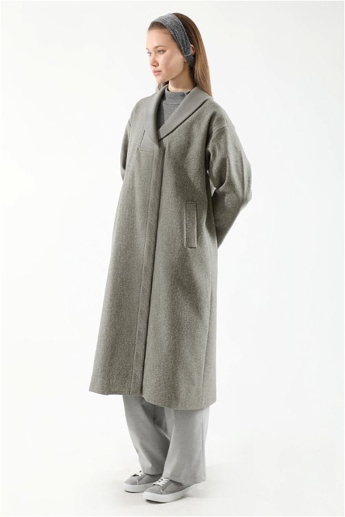 Ribana Collar Cachet Coat Grey