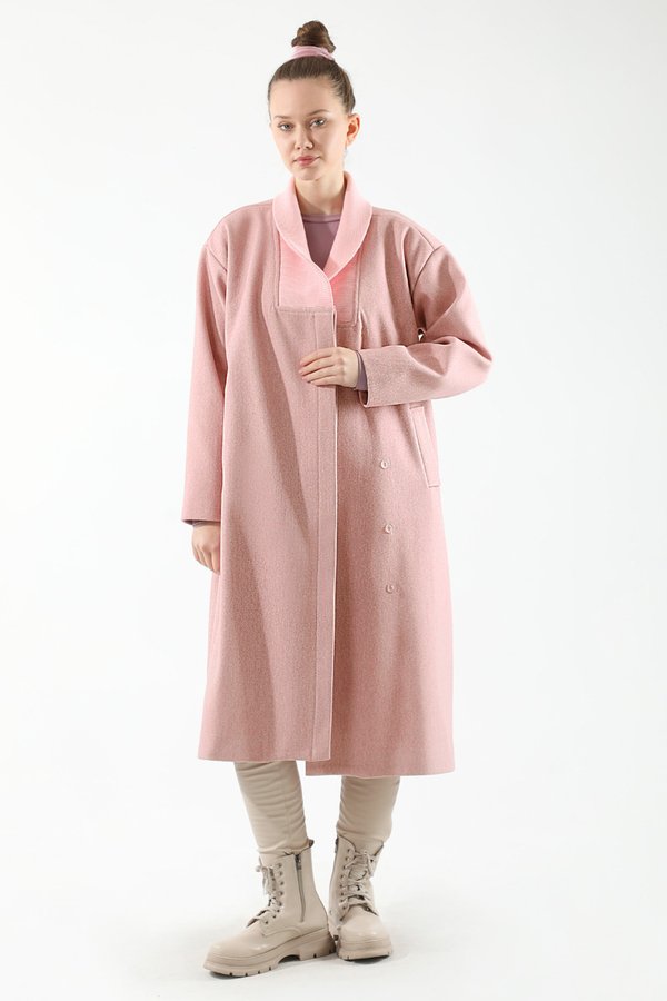Zulays - Ribana Collar Cachet Coat Pink