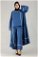 Ribbed Abaya Suit İndigo - Thumbnail