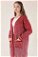 Zulays - Ribbed Cardigan Red