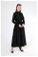 Frill Collar Dress Black - Thumbnail
