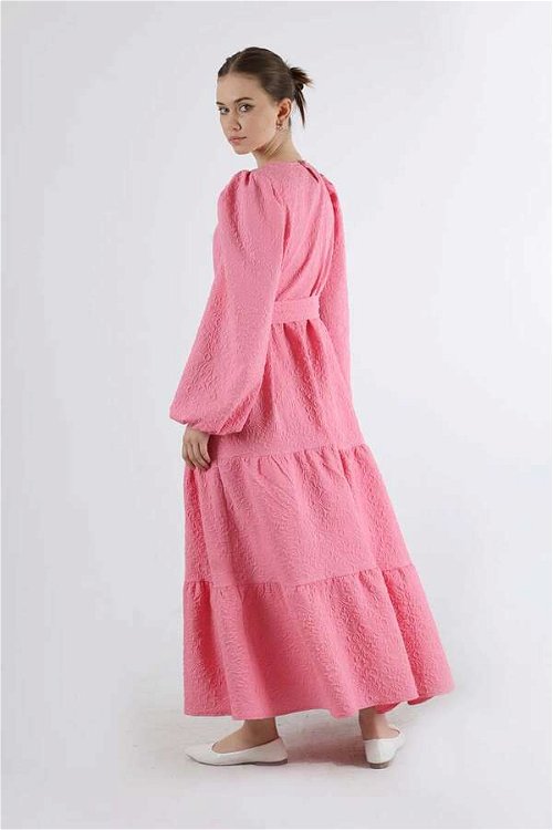 Ruffle Detailed Dress Brink Pink