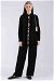 Frilly Shirt Suit Black - Thumbnail