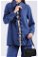 Frilly Shirt Suit İndigo - Thumbnail