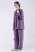 Frilly Shirt Suit Purple - Thumbnail