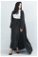 Zulays - Satin Skirt Abaya Suit Black