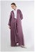 Satin Skirt Abaya Suit Dried Rose - Thumbnail