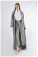 Zulays - Satin Skirt Abaya Suit Grey