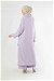 Scarf Abaya Suit Lilac - Thumbnail