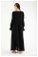Shirred Detail Dress Black - Thumbnail