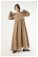 Zulays - Shirred Detail Dress Milk Brown
