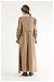 Shirred Detail Dress Milk Brown - Thumbnail