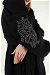 Shirred Detailed Belted Dress Black - Thumbnail