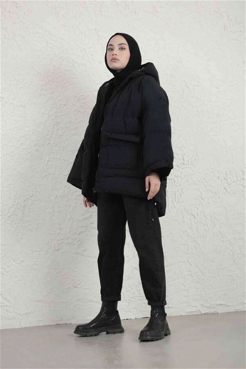 Zulays - Short Inflatable Coat Black