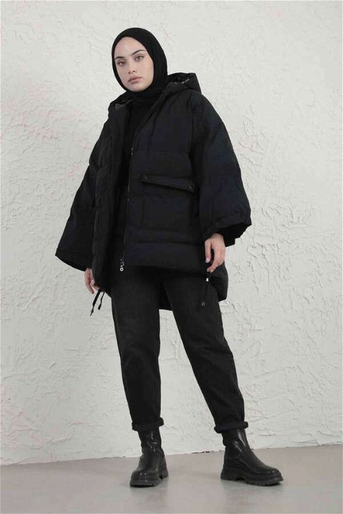 Short Inflatable Coat Black