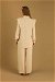 Shoulder Detailed Tunic Suit Cream - Thumbnail