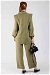 Shoulder Detailed Tunic Suit Khaki - Thumbnail