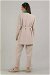 Side Tied Tunic Suit Cream - Thumbnail