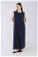 Sıfır Kol İçlik Elbise Lacivert - Thumbnail
