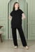 Sleeveless Knitwear Suit Black - Thumbnail