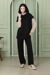 Sleeveless Knitwear Suit Black - Thumbnail