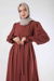 Sleeves Pleated Dress Abaya Tile - Thumbnail
