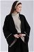 Slit Abaya Suit Black - Thumbnail