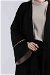 Slit Abaya Suit Black - Thumbnail