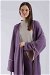 Slit Abaya Suit Lilac - Thumbnail