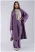 Slit Abaya Suit Lilac - Thumbnail