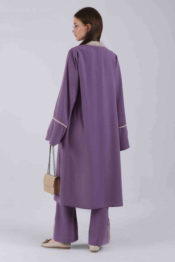 Slit Abaya Suit Lilac