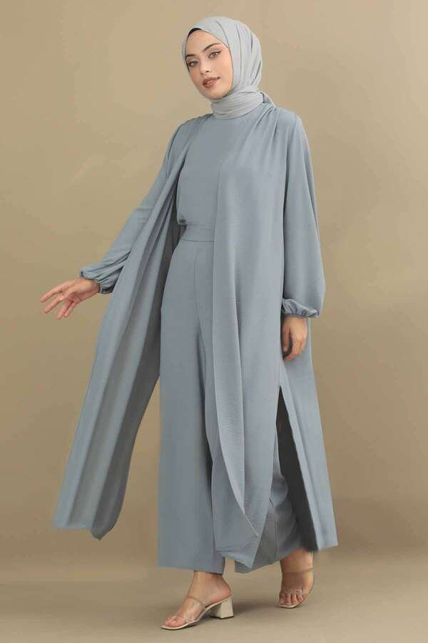 Zulays - Soft Kimono Suit Grey