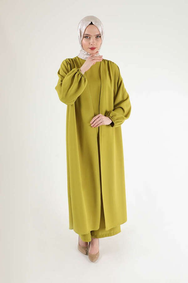 Soft Kimono Suit Oil Green