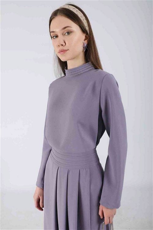 Soft Skirt Set Lilac Gray