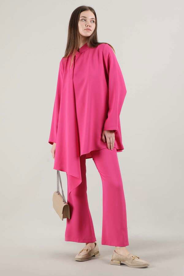 Spanish Trousers Asymmetrical Suit Fuchsia