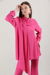 Spanish Trousers Asymmetrical Suit Fuchsia - Thumbnail