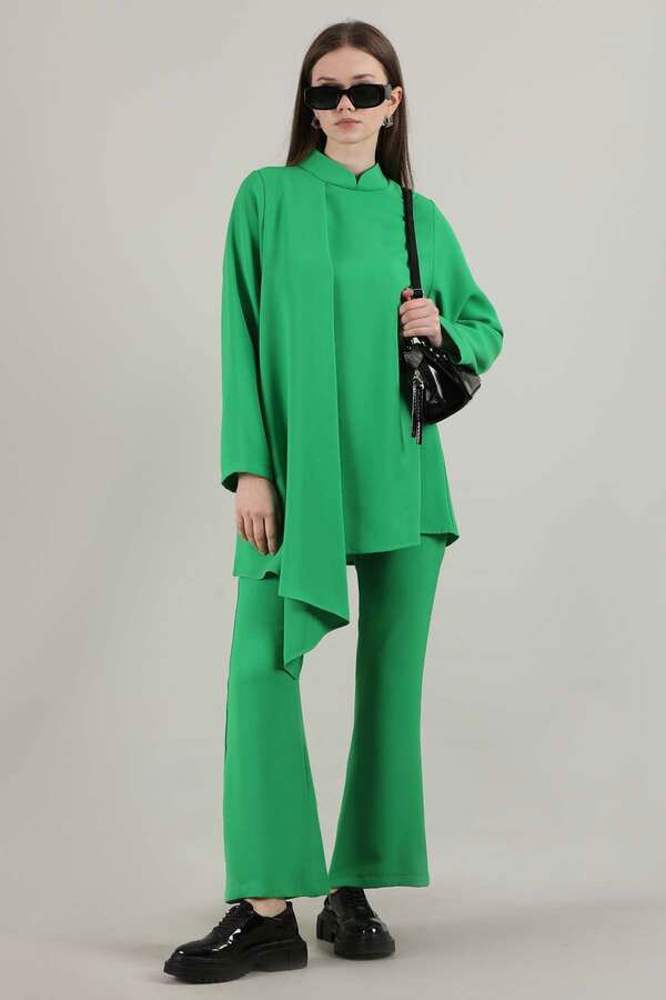 Spanish Trousers Asymmetrical Suit Green