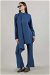 Spanish Trousers Asymmetrical Suit Indigo - Thumbnail